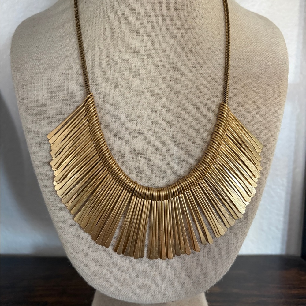 Stella & Dot Gold Statement Necklace